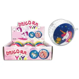 Yoyo Unicornio con LUZ PVC - Detalles y regalos para bodas, bautizos, comuniones, cumpleaños y fiestas.