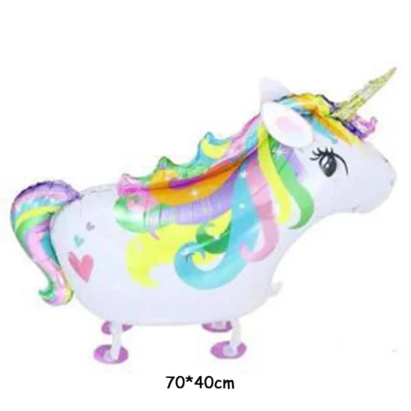 Globo de Unicornio Caminante – Globo de Helio de Unicornio para Cumpleaños, Regalo para Niños, Decoración para Baby Shower y Fiesta Temática Unicornio